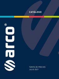 Tarifa Valvulas ARCO 2021. Edicion Julio