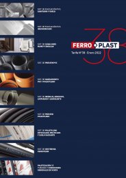 Tarifa Catálogo FERROPLAST nº 38 de Enero 2022