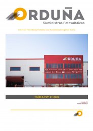 Tarifa Orduña 2T 2022 Junio Suministros Fotovoltaicos edición 04